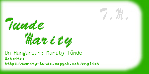 tunde marity business card