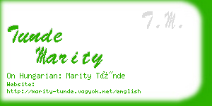 tunde marity business card